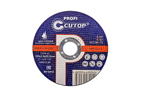 Круг отрезной ф125х1,0х22 для металла Cutop Profi 39983т Круг отрезной ф125х1,0х22 для металла Cutop Profi 39983т