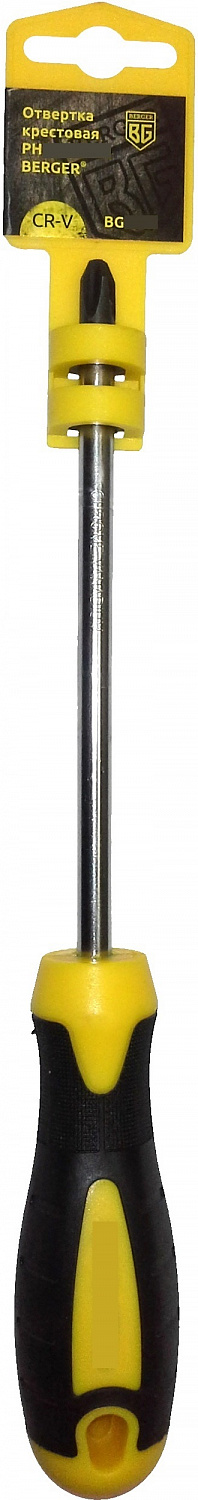 Отвертка крестовая BERGER PH2x125mm BG1048 Отвертка крестовая BERGER PH2x125mm BG1048
