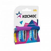 Батарейка КОСМОС LR LR6 BP-4 4шт алкалиновая 464937 Батарейка КОСМОС LR LR6 BP-4 4шт алкалиновая 464937