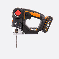 Лобзик-сабельная пила аккумуляторная WORX WX550, 20В, 2.0Ач x1 кейс Лобзик-сабельная пила аккумуляторная WORX WX550, 20В, 2.0Ач x1 кейс