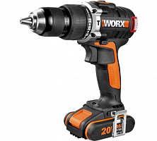 Шуруповерт ударный аккумуляторный WORX WX373, 20В, 2,0Ач x2, Б/Щ, кейс Шуруповерт ударный аккумуляторный WORX WX373, 20В, 2,0Ач x2, Б/Щ, кейс
